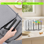 Folded laemyfyre drying rack for compact storage