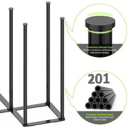 Laemyfyre bottle drainer stand in a modern kitchen