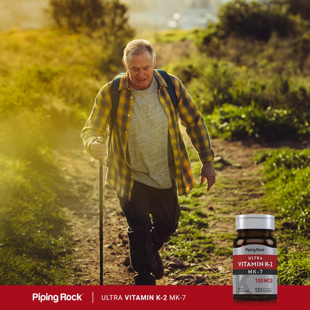 Piping Rock dietary supplement bottle in lifestyle setting