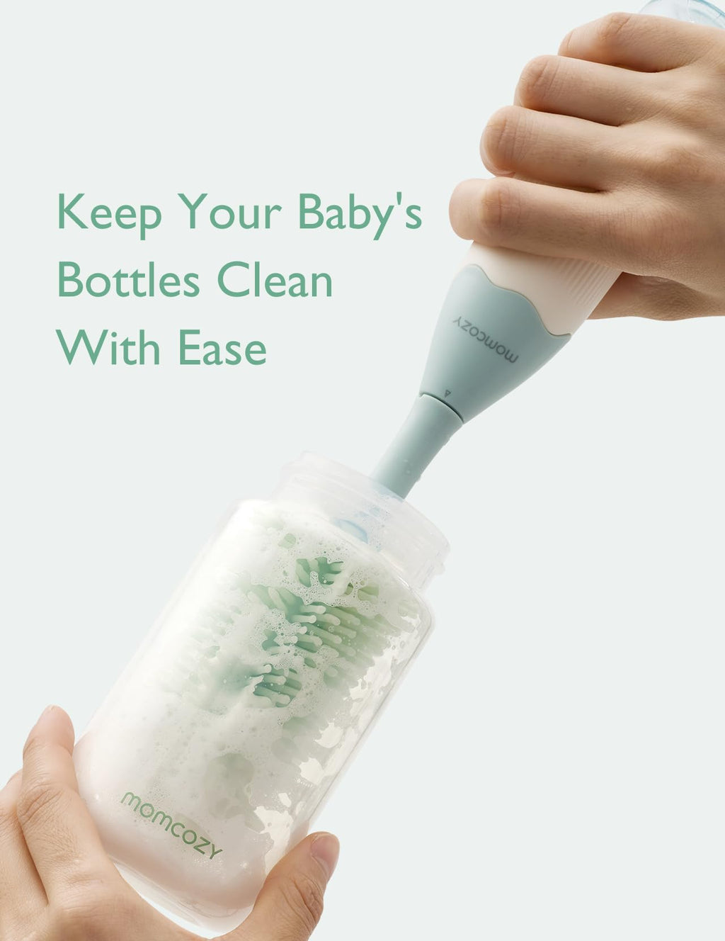Momcozy brush cleaning narrow breast pump parts