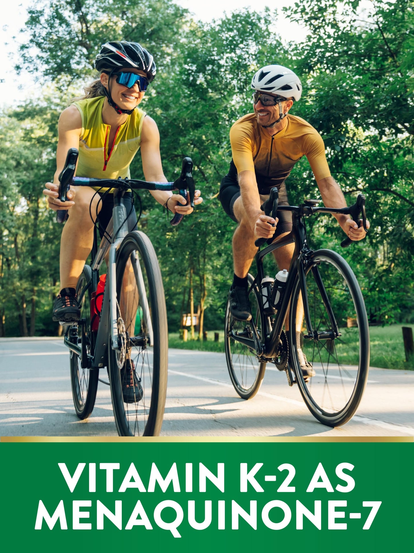 Nature's Truth Vitamin K2 100 mcg quick release softgels displayed next to the amber dietary supplement bottle