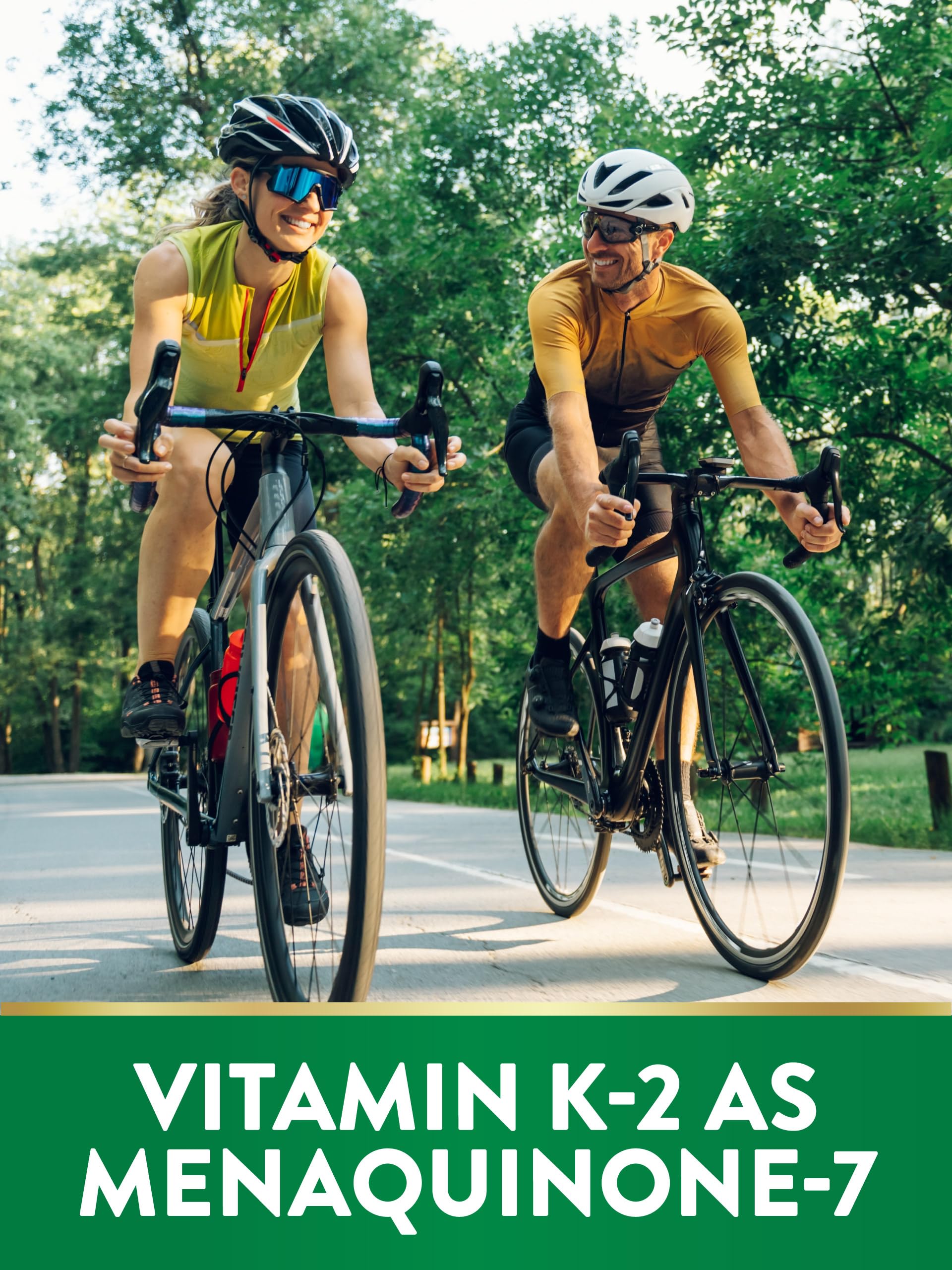 Nature's Truth Vitamin K2 100 mcg quick release softgels displayed next to the amber dietary supplement bottle