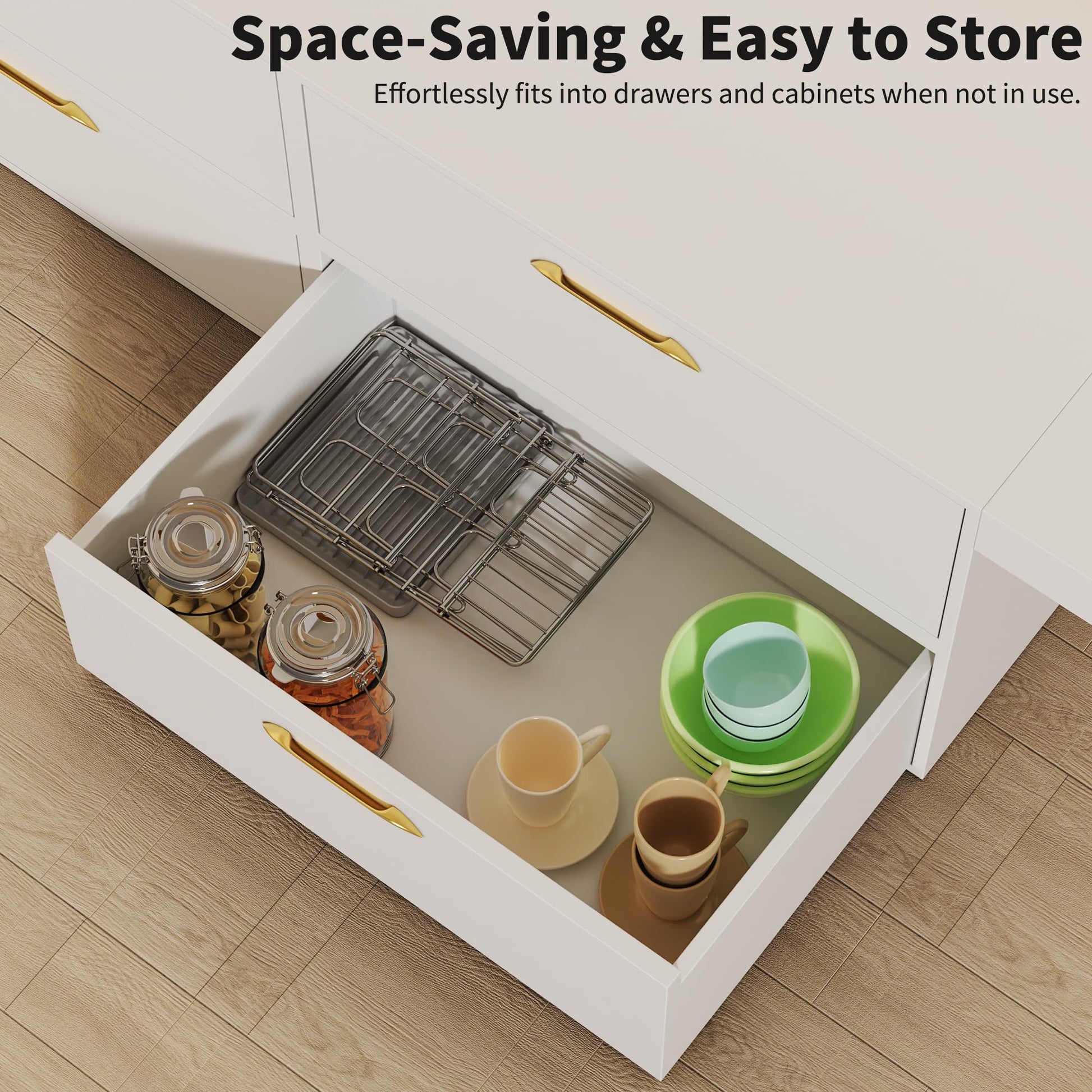 Vertical drying rack holding baby bottles and accessories
