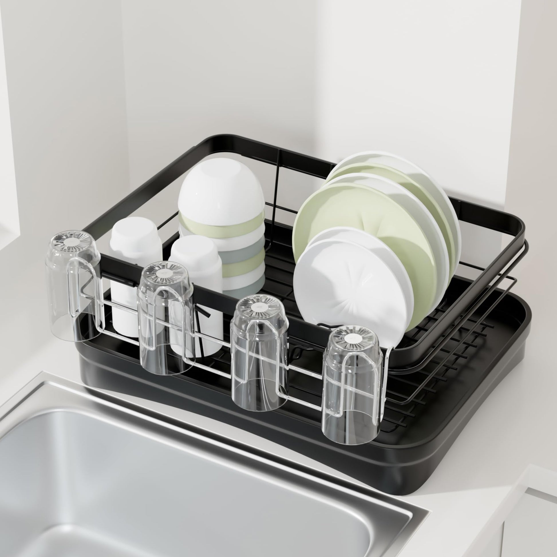ZumenDa kitchen mug holder organizing glasses on a counter