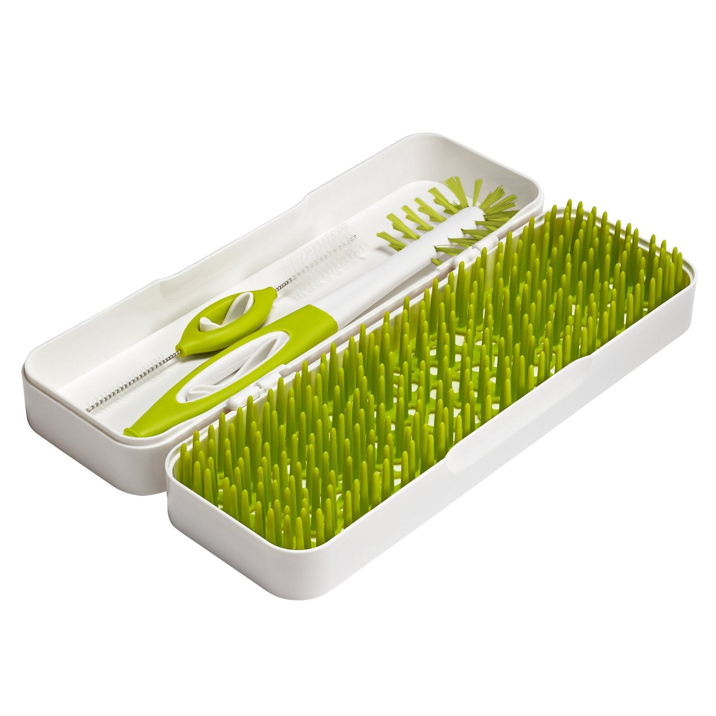 Boon travel drying rack with bottle brush tools