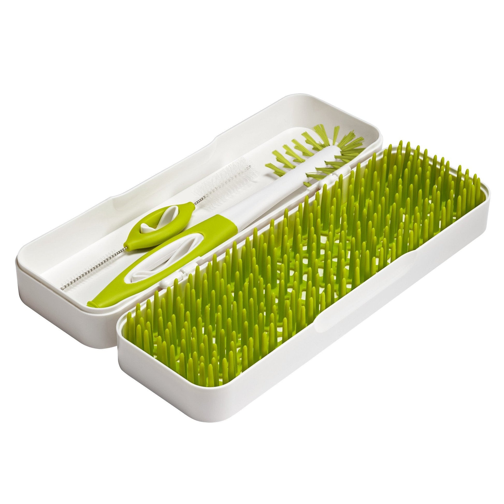 Boon travel drying rack with bottle brush tools