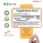 Bricker Labs K2 Elite 160mcg potency display angle