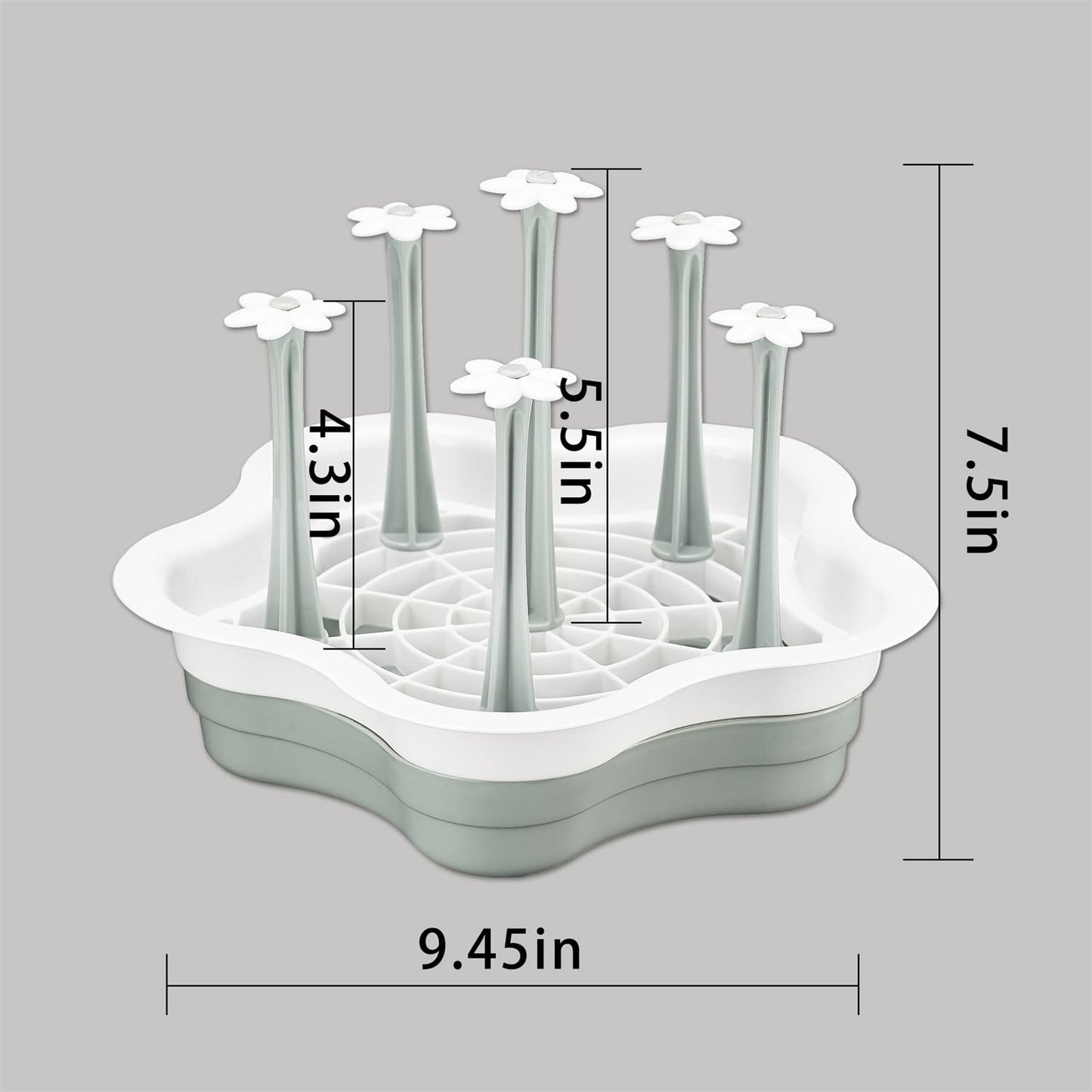 L-Wash kitchen drying rack folded for storage