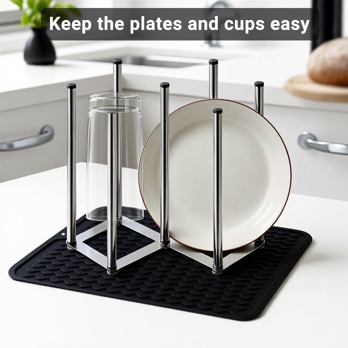 Close up of non-slip silicone mat base for bottle dryer stand