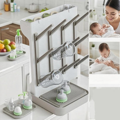 Tecdigbo countertop drying rack with included cleaning brush