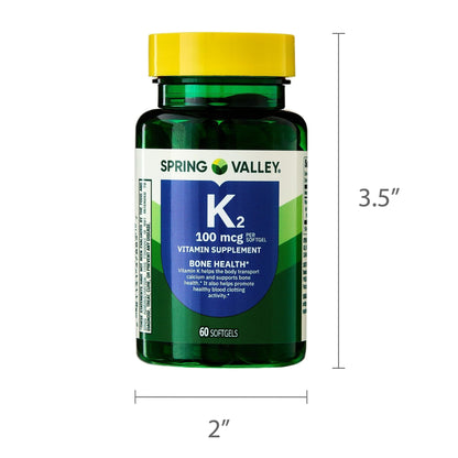 Spring Valley 100mcg Menaquinone supplement directions for use
