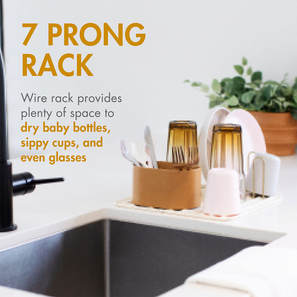 Boon Arc modular drying rack showing 7-prong wire layout