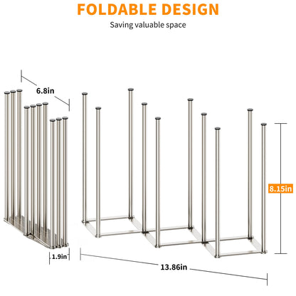 Stainless steel 10-pole bottle organizer for kitchen