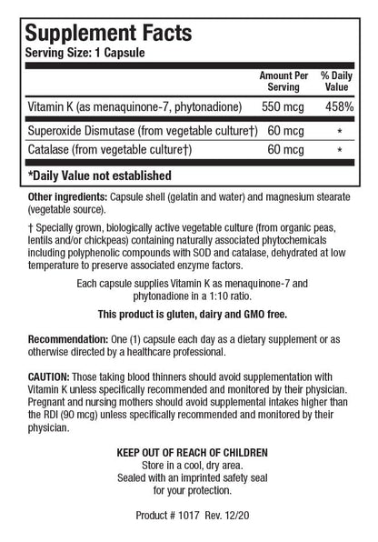 Authentic USA imported Biotics Research Bio K Forte capsules bottle for bone density support