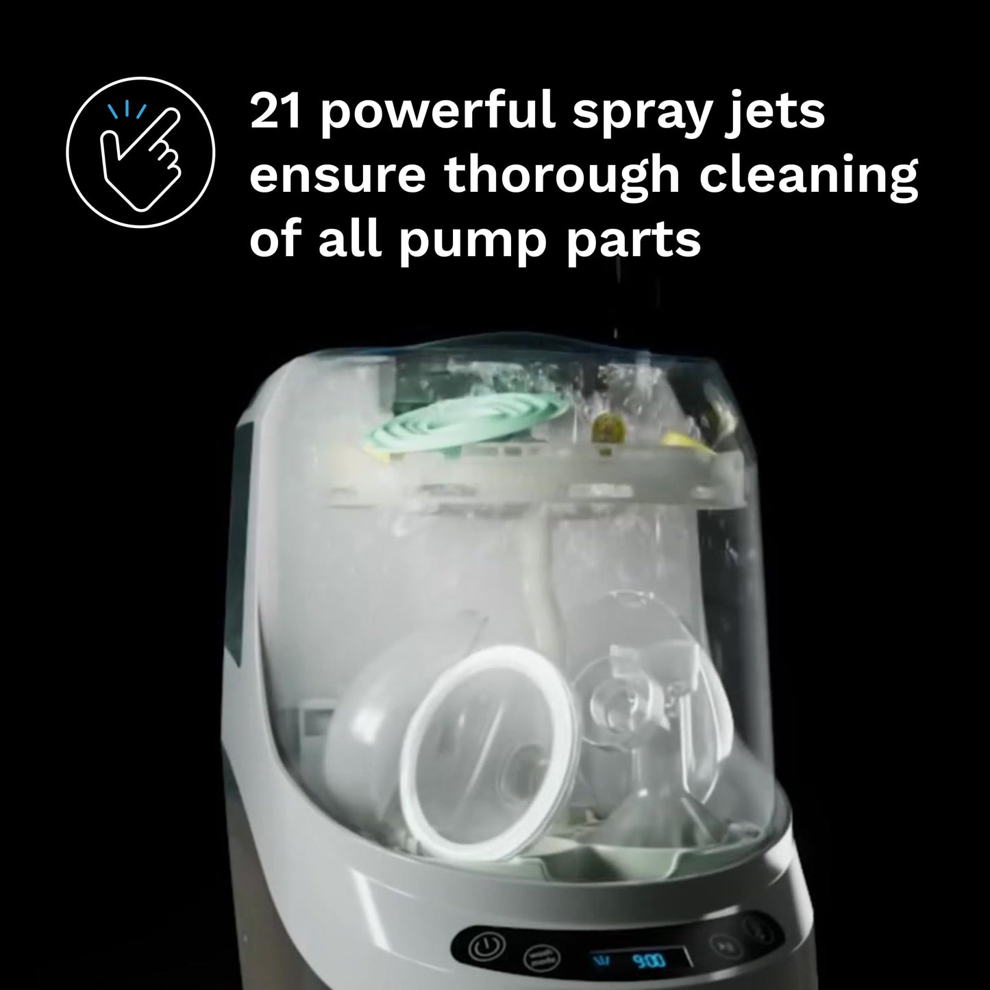 Top tray detail for Baby Brezza bottle washer accessories