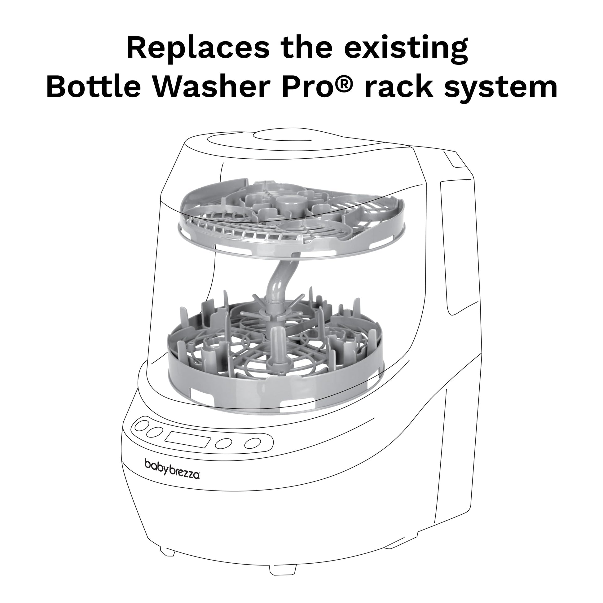 Breast pump parts cleaning rack for Bottle Washer Pro system