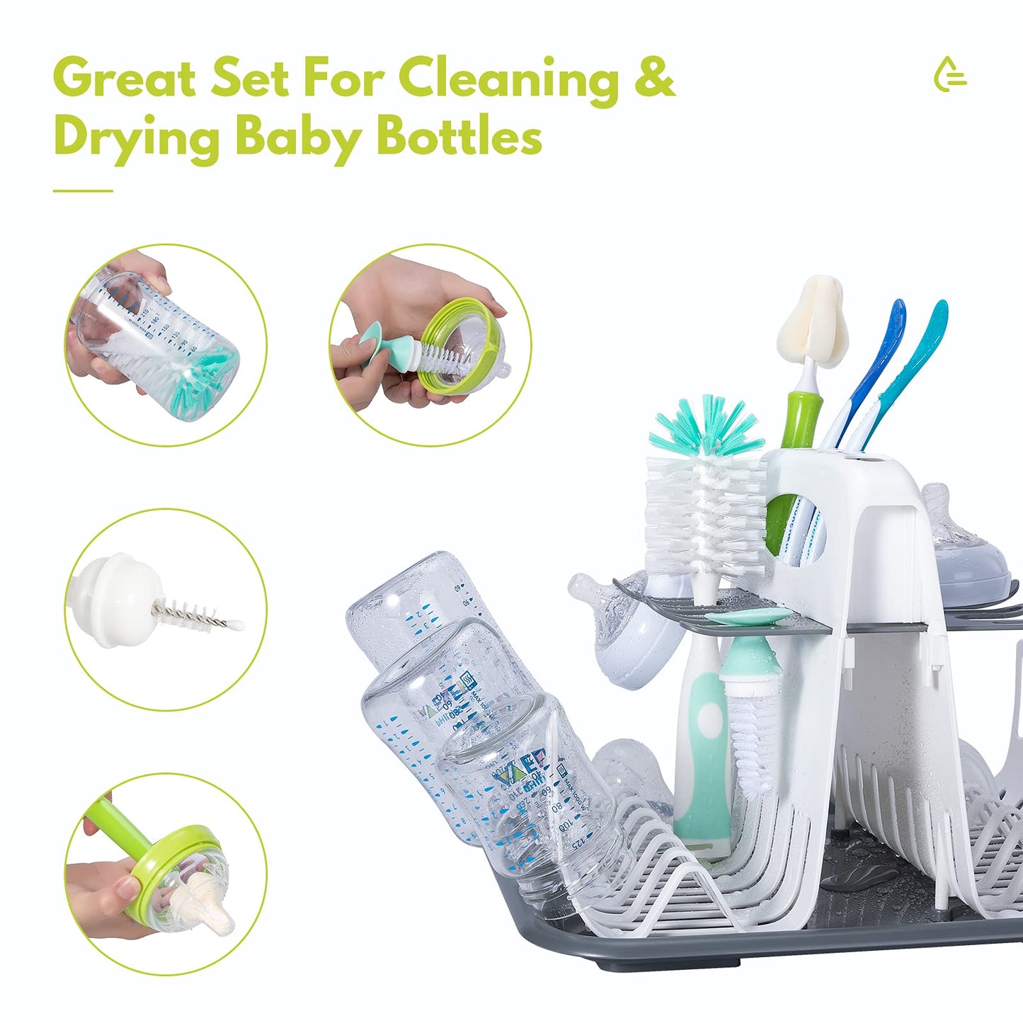 Carebabymore baby bottle drying station showing branch design