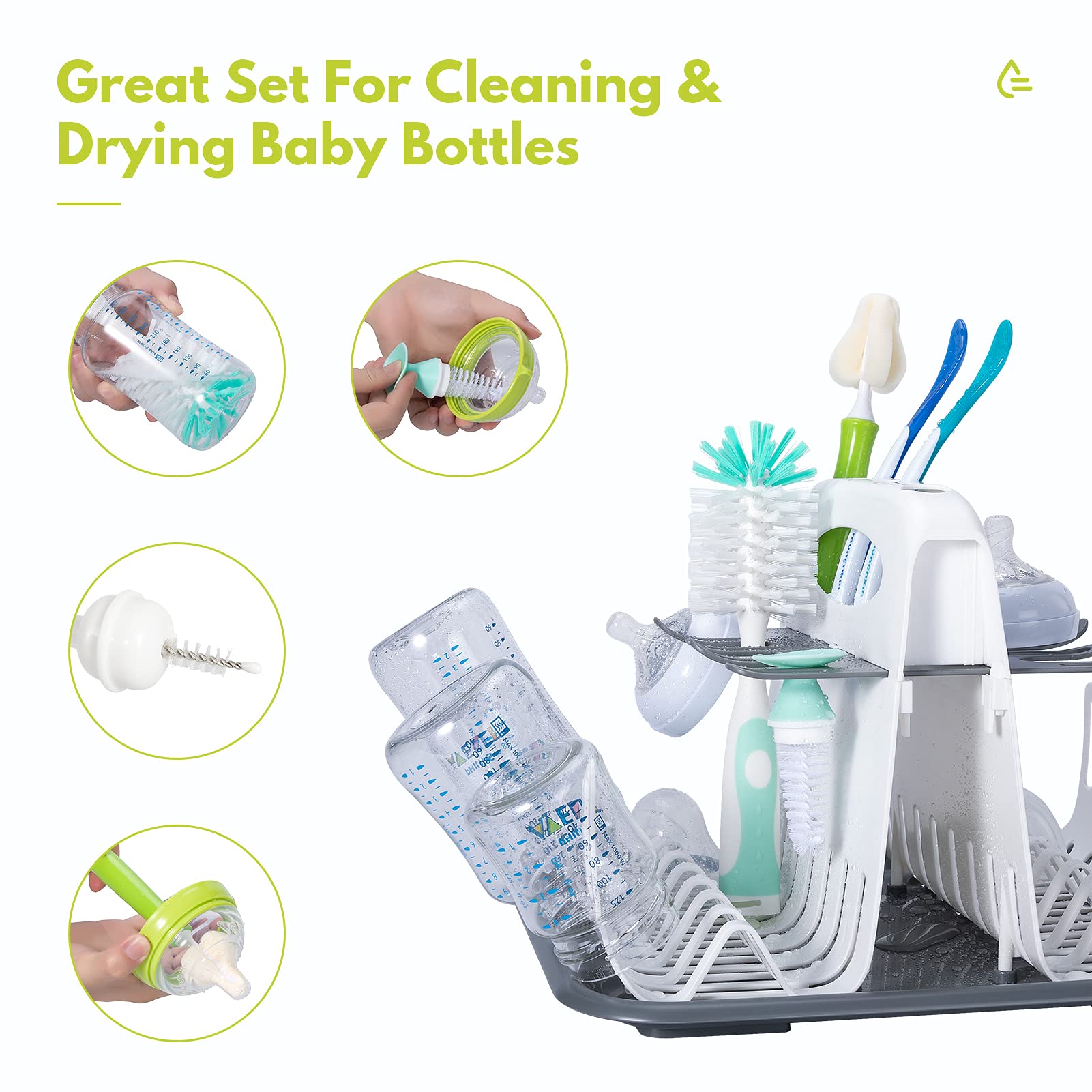 Carebabymore baby bottle drying station showing branch design