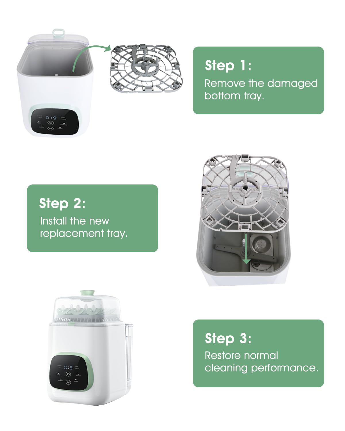 Tiga replacement accessory compatible with Grownsy EaseClean washer