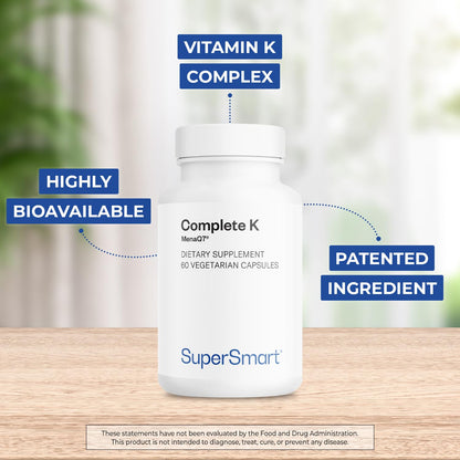 Supersmart Complete K sixty vegetarian capsules container for bone health support