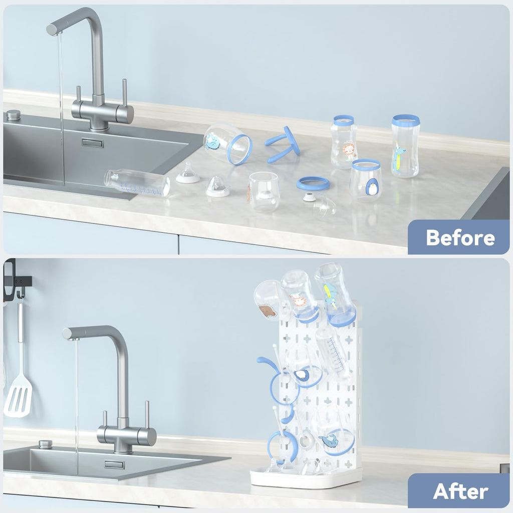 Side profile of Clesoo bottle dryer showing airflow design