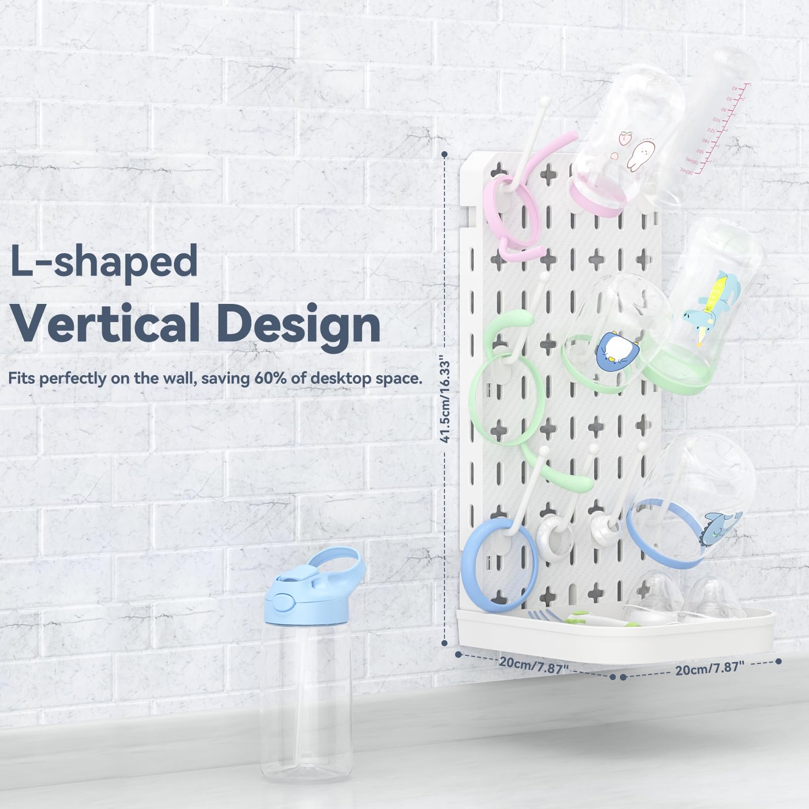 Clesoo baby bottle drying station on a modern countertop