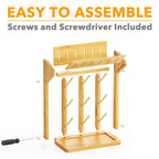 Natural bamboo texture of SpaceAid bottle drying accessory