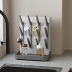 Ieek vertical bottle rack holding 12 bottles and cups