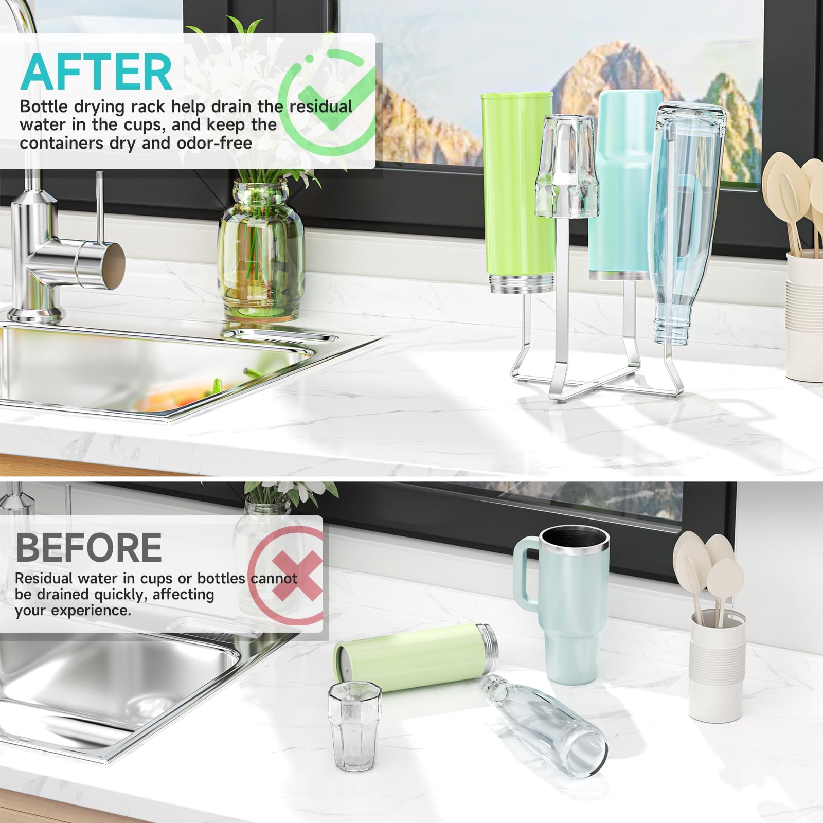 Folded Xilimen bottle rack showing compact storage profile