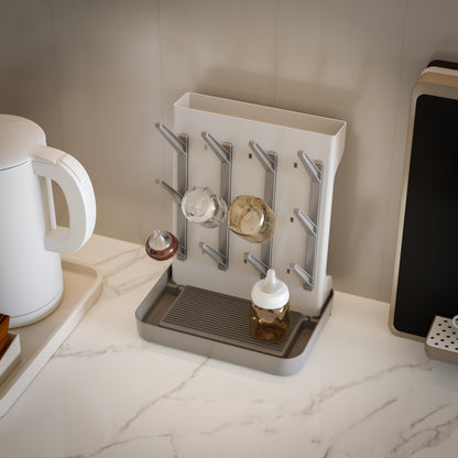 Ieek baby bottle rack showing modular three-part assembly