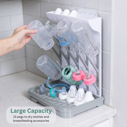 Velakade bottle dryer holding 15 bottles and accessories