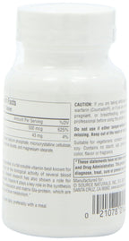 Source Naturals vitamin packaging back view