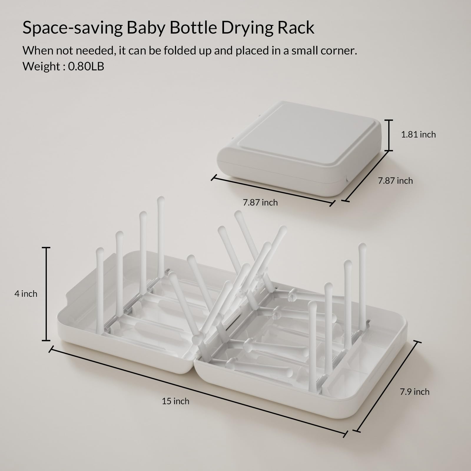 WHNL space saving drying rack showing 16 rib design