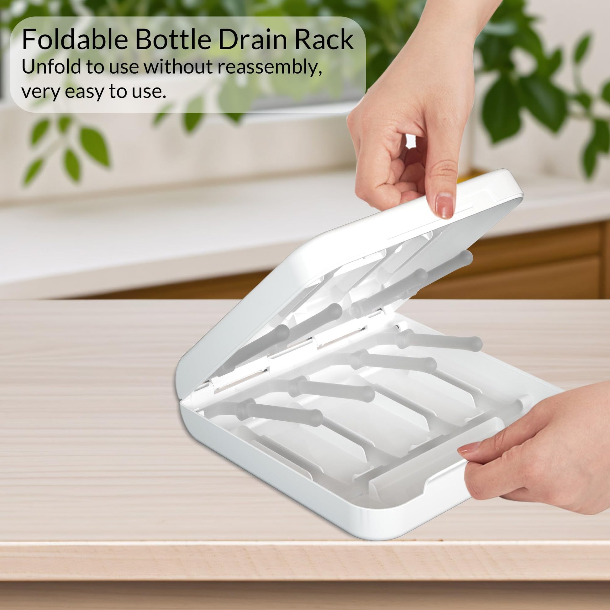 WHNL white plastic drying rack for kitchen counters