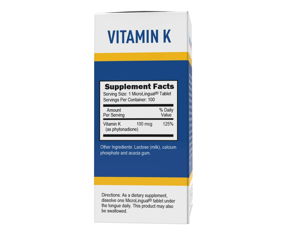Superior Source Vitamin K1 supplement facts panel