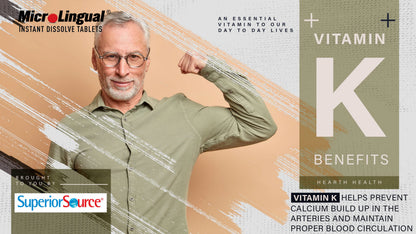 Superior Source wellness supplements collection featuring Vitamin K1 100mcg.