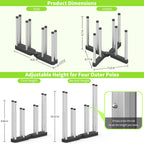 Folded Laemyfyre drying rack showing compact storage profile
