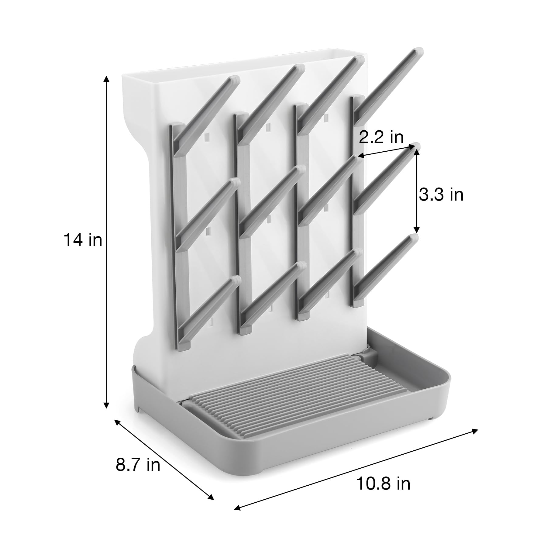 PandaEar vertical bottle dryer stand holding baby accessories