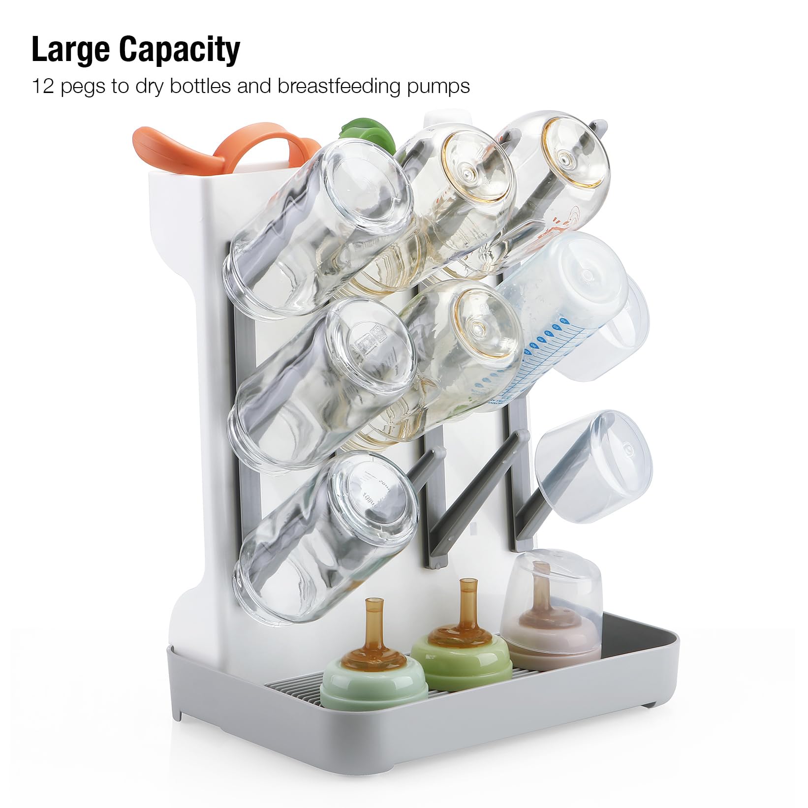 PandaEar space saving drying rack with removable drip tray