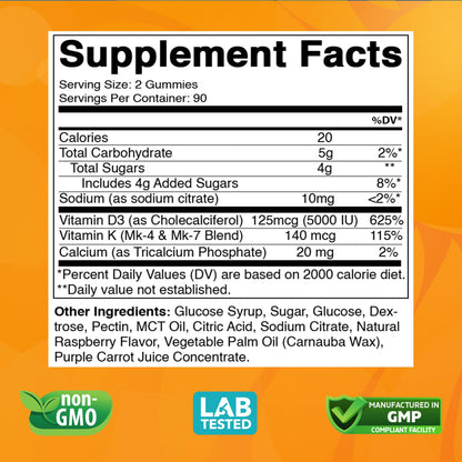 Side angle of Vitabod bone and heart health support supplement displaying the clean pectin based ingredients list.
