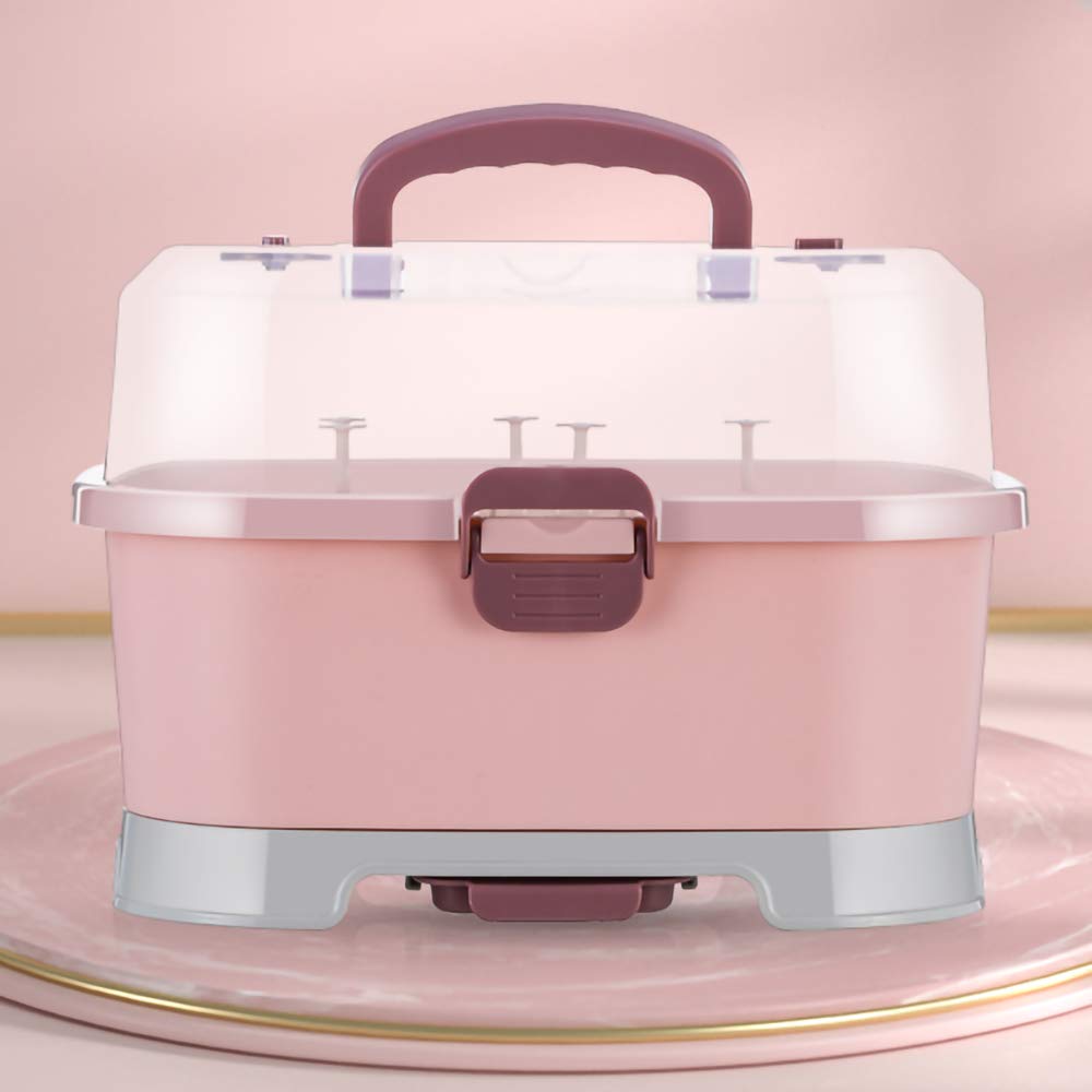 Zdolmy portable bottle storage box with cutlery basket