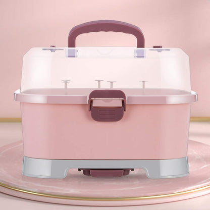 Zdolmy portable bottle storage box with cutlery basket