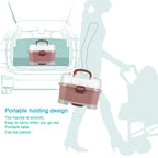 Side view of Zdolmy pink bottle organizer for kitchen