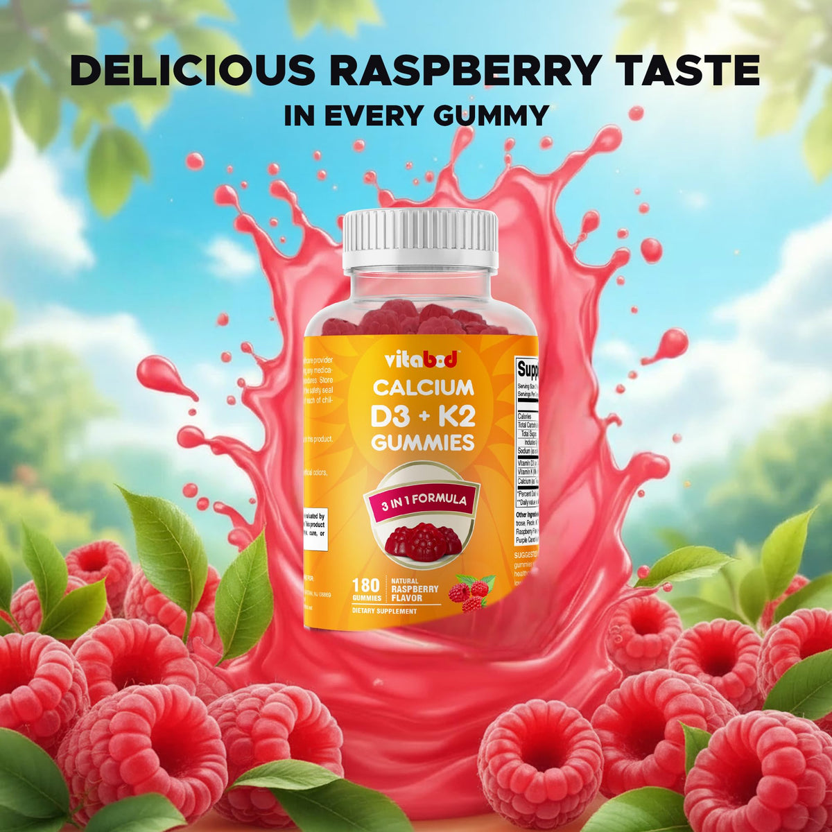 Vitabod health support product packaging with key ingredient highlights