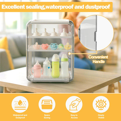 Xangnier baby bottle storage station with removable drip tray