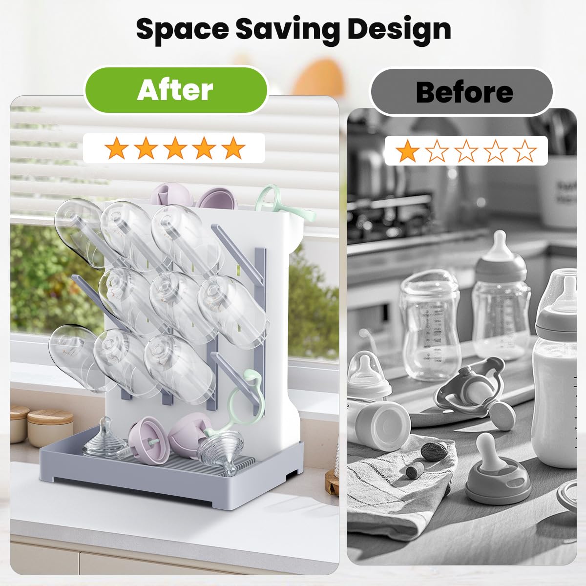 Wonder Digital drying rack with removable drip tray for easy cleaning