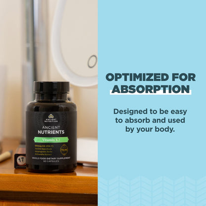 Authentic USA imported Ancient Nutrition whole food dietary supplement bottle packaging details