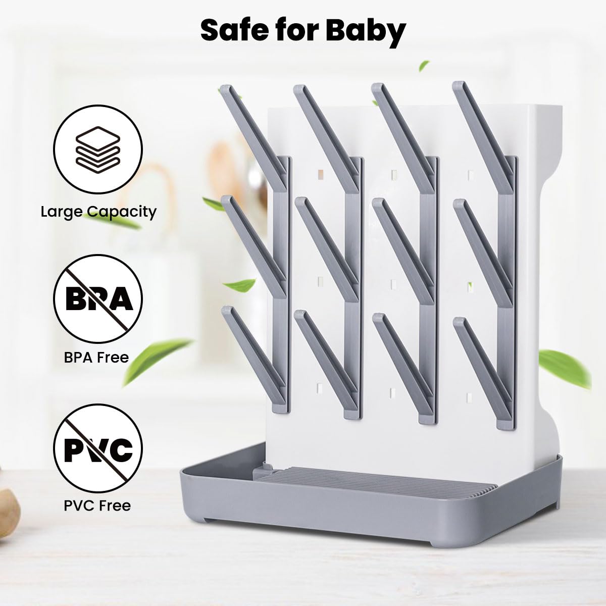Side profile of Wonder Digital space saving vertical bottle rack
