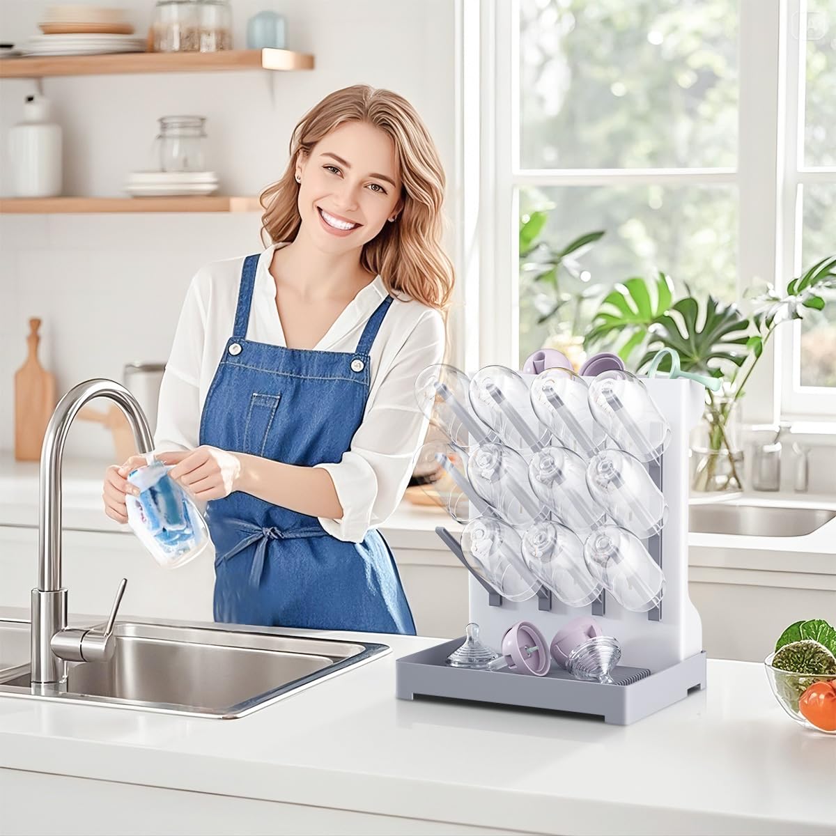 Wonder Digital baby bottle drying rack package contents