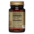 Solgar dark glass vitamin supplement bottle packaging side view
